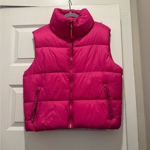 Old Navy Bright Pink Puffer Vest